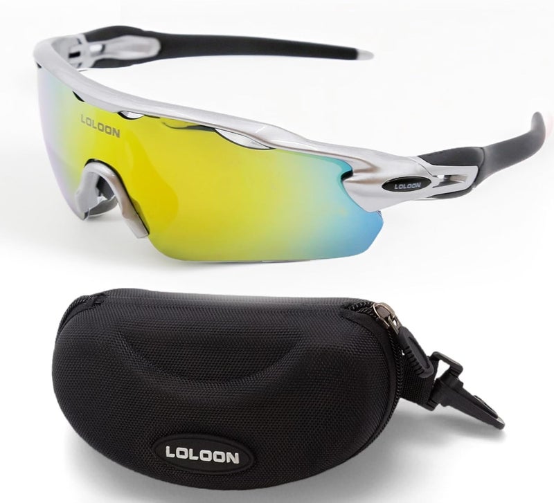 LOLOON Store Cycling Sunglasses for Men Women Youth, Wrap Around Sports Sunglasses for Running Climbing Bike Baseball Softball Golf - Image 1